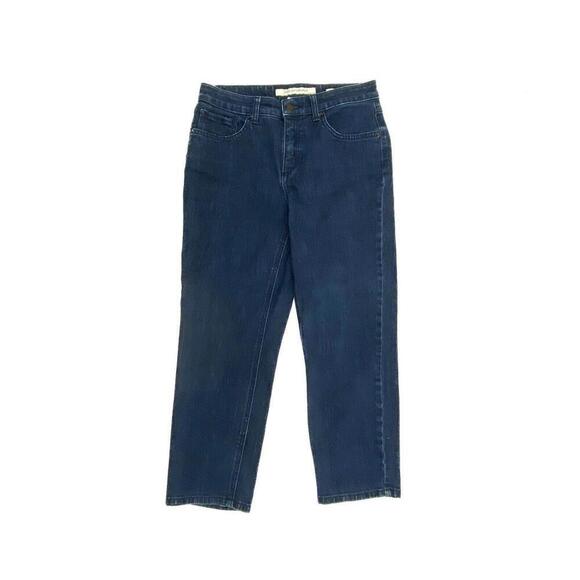 Jones New York Soho Capri Women's size 4 Dark Wash Blue Denim Jeans - Picture 1 of 4